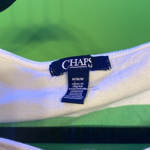 Ladies CHAPS stripes coloured tshirt great shape size Medium long sleeve shirt - Picture 4 of 7